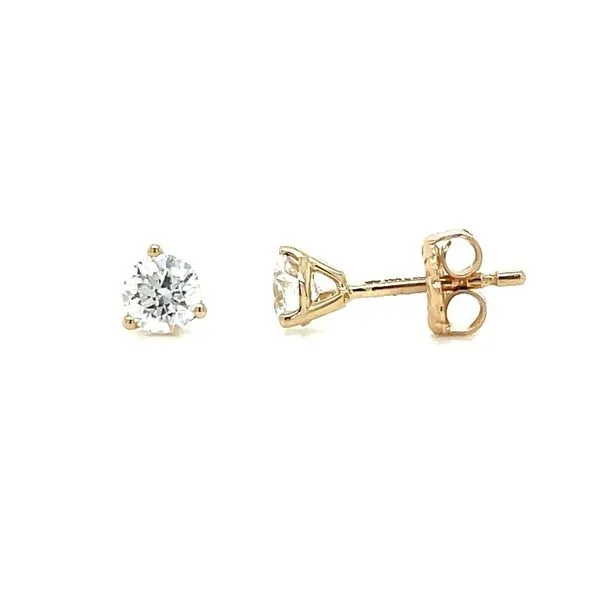 14KY Gold 1/2 CTW D-E-F VS1-VS2 Lab Grown Diamond 3 Prong Studs Franzetti Jewelers Austin, TX