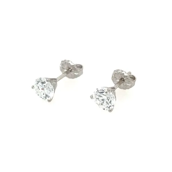 14KW Gold 1 CTW D-E-F VS1-VS2 Lab Grown Diamond 3 Prong Studs Image 4 Franzetti Jewelers Austin, TX