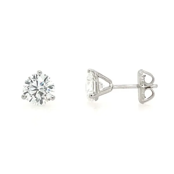 14KW Gold 2 CTW E-F VS1-VS2 Lab Grown Diamond 3 Prong Studs Franzetti Jewelers Austin, TX