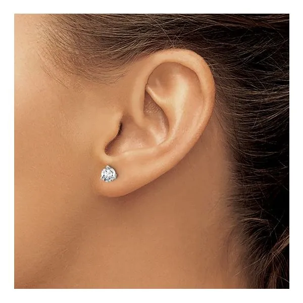 14KW Gold 3/4 CTW D-E-F VS1-VS2 Lab Grown Diamond 3 Prong Studs Image 2 Franzetti Jewelers Austin, TX