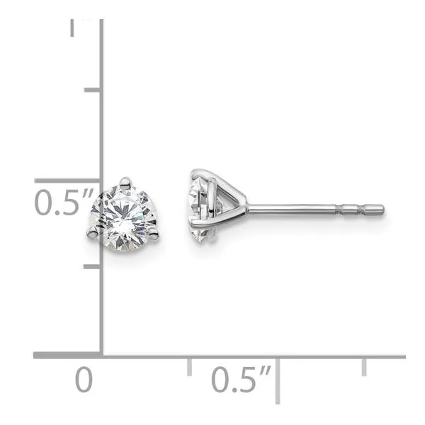 14KW Gold 3/4 CTW D-E-F VS1-VS2 Lab Grown Diamond 3 Prong Studs Image 5 Franzetti Jewelers Austin, TX