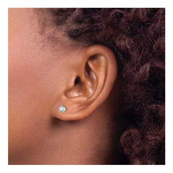 14KW Gold 3/8 CTW E-F VS1-VS2 Lab Grown Diamond 3 Prong Studs Image 2 Franzetti Jewelers Austin, TX