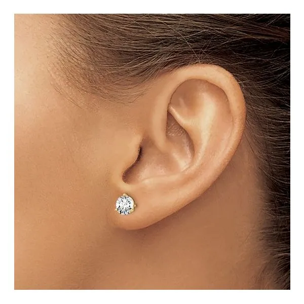 14KY Gold 1.5 CTW D-E-F VS1-VS2 Lab Grown Diamond 3 Prong Studs Image 2 Franzetti Jewelers Austin, TX
