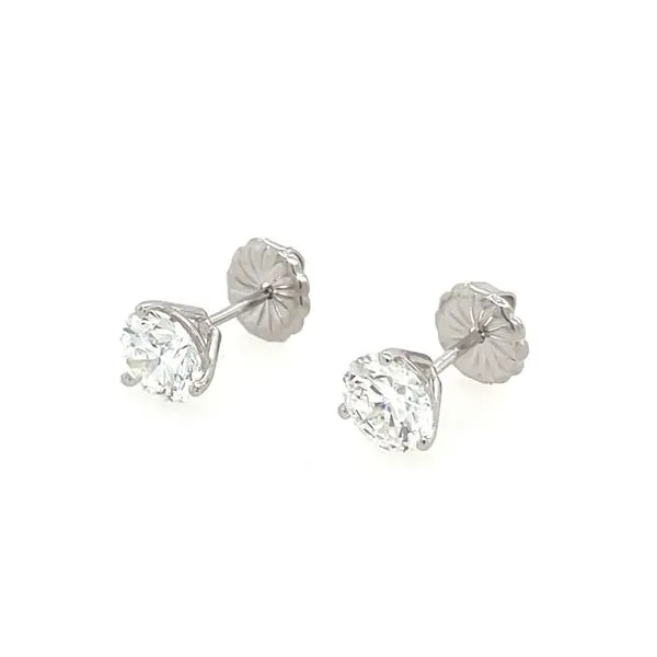 14KW Gold 2 CTW D-E-F VS1-VS2 Lab Grown Diamond 3 Prong Studs Image 4 Franzetti Jewelers Austin, TX