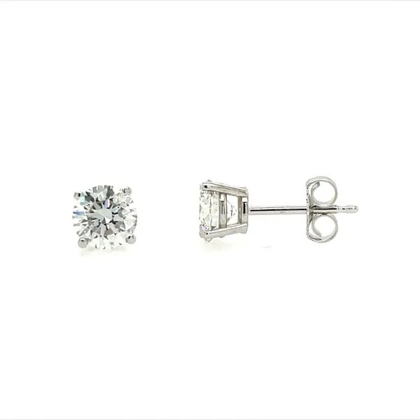 14KW Gold 0.99 CTW E-F VS1-VS2 Lab Grown Diamond 4 Prong Studs Franzetti Jewelers Austin, TX