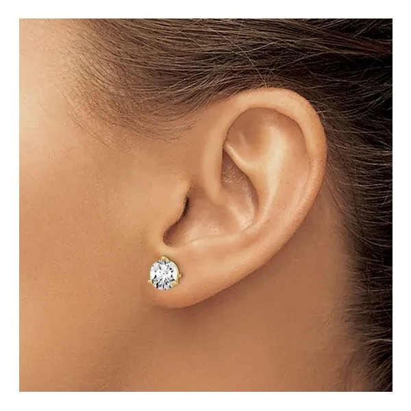 14KY Gold 2 CTW D-E-F VS1-VS2 Lab Grown Diamond 3 Prong Studs Image 2 Franzetti Jewelers Austin, TX