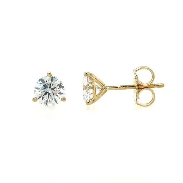14KY Gold 1.5 CTW F-G VS1-VS2 Lab Grown Diamond 3 Prong Studs Franzetti Jewelers Austin, TX