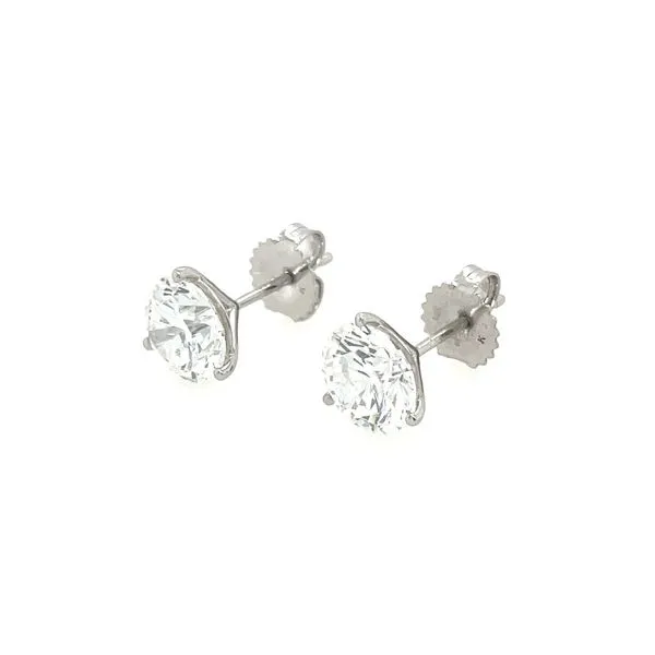 14KW Gold 4 CTW F-G VS1-VS2 Lab Grown Diamond 3 Prong Studs Image 4 Franzetti Jewelers Austin, TX