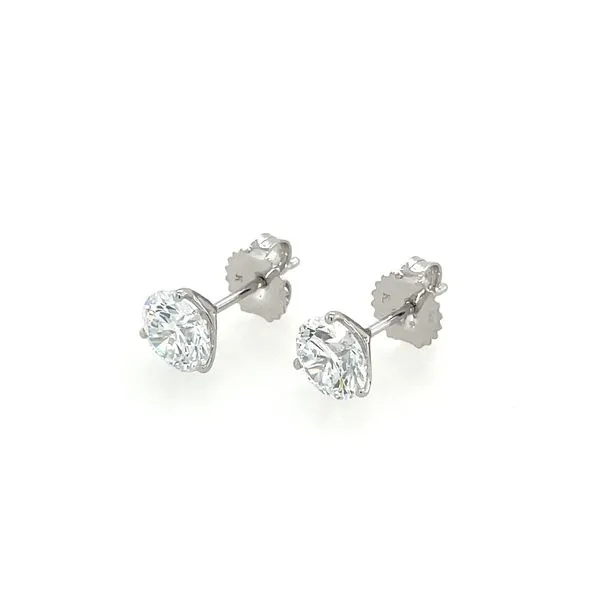 14KW Gold 2.5 CTW F-G VS1-VS2 Lab Grown Diamond 3 Prong Studs Image 3 Franzetti Jewelers Austin, TX