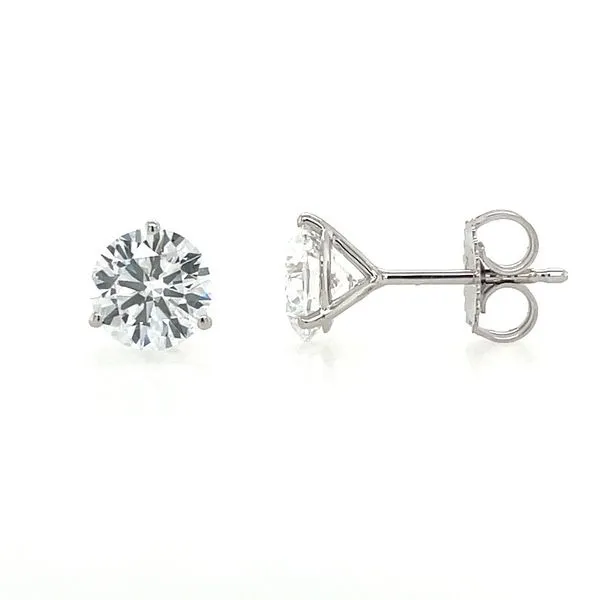 14KW Gold 2.5 CTW F-G VS1-VS2 Lab Grown Diamond 3 Prong Studs Franzetti Jewelers Austin, TX
