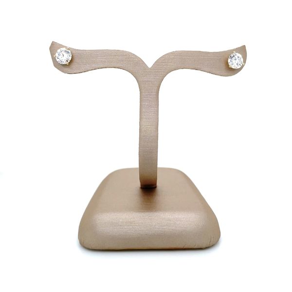 14KY Gold 1 CTW F-G VS1-VS2 Lab Grown Diamond 3 Prong Studs Image 4 Franzetti Jewelers Austin, TX