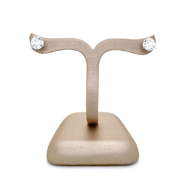 14KW Gold 2.01 CTW D VVS2 Lab Grown Diamond 3 Prong Studs Image 4 Franzetti Jewelers Austin, TX