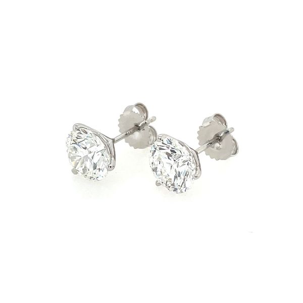 14KW Gold 5 CTW F-G VS1-VS2 Lab Grown Diamond 3 Prong Studs Image 3 Franzetti Jewelers Austin, TX