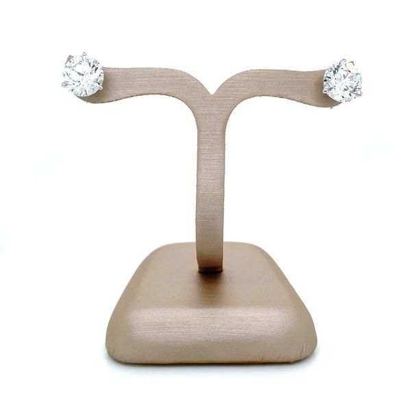 14KW Gold 5 CTW F-G VS1-VS2 Lab Grown Diamond 3 Prong Studs Image 4 Franzetti Jewelers Austin, TX