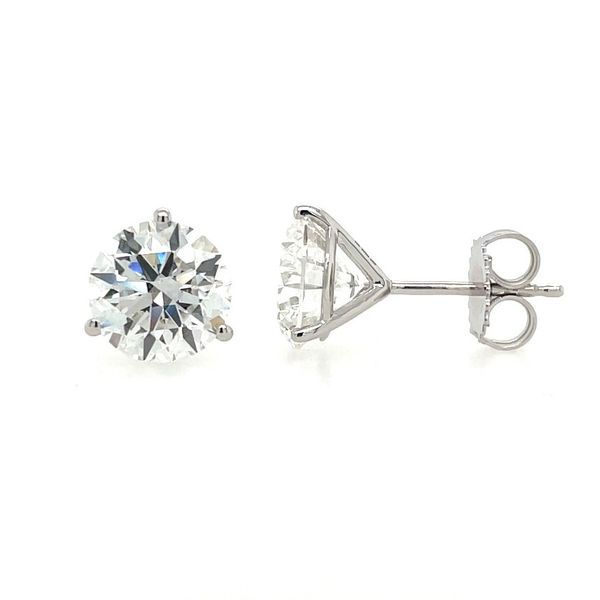 14KW Gold 5 CTW F-G VS1-VS2 Lab Grown Diamond 3 Prong Studs Franzetti Jewelers Austin, TX