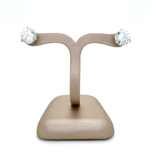 14KW Gold 6 CTW F-G VS1-VS2 Lab Grown Diamond 3 Prong Studs Image 4 Franzetti Jewelers Austin, TX
