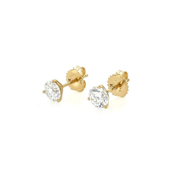 14KY Gold 1.5 CTW E-F VS1-VS2 Lab Grown Diamond 3 Prong Studs Image 3 Franzetti Jewelers Austin, TX