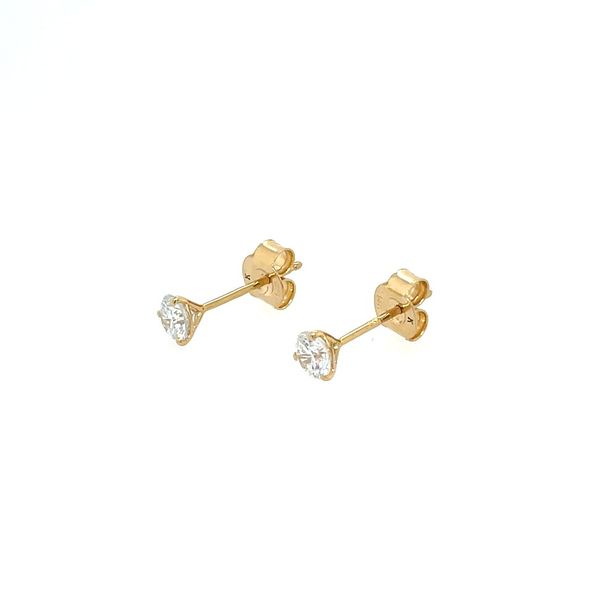 14KY Gold 1/2 CTW E-F VS1-VS2 Lab Grown Diamond 3 Prong Studs Image 3 Franzetti Jewelers Austin, TX