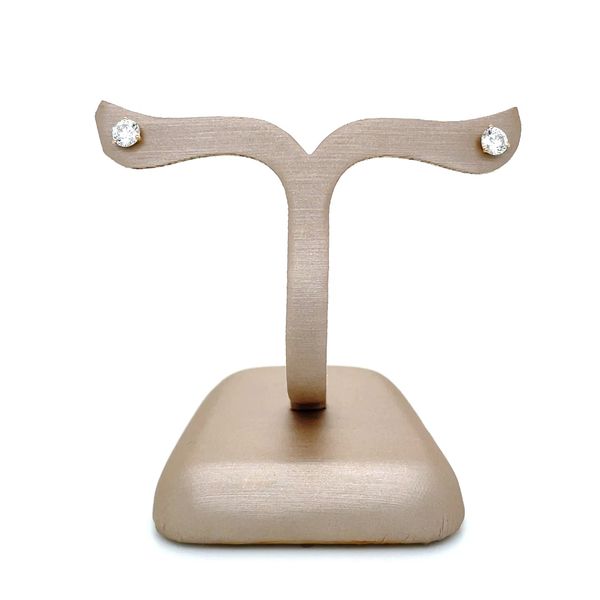 14KY Gold 1/2 CTW E-F VS1-VS2 Lab Grown Diamond 3 Prong Studs Image 4 Franzetti Jewelers Austin, TX