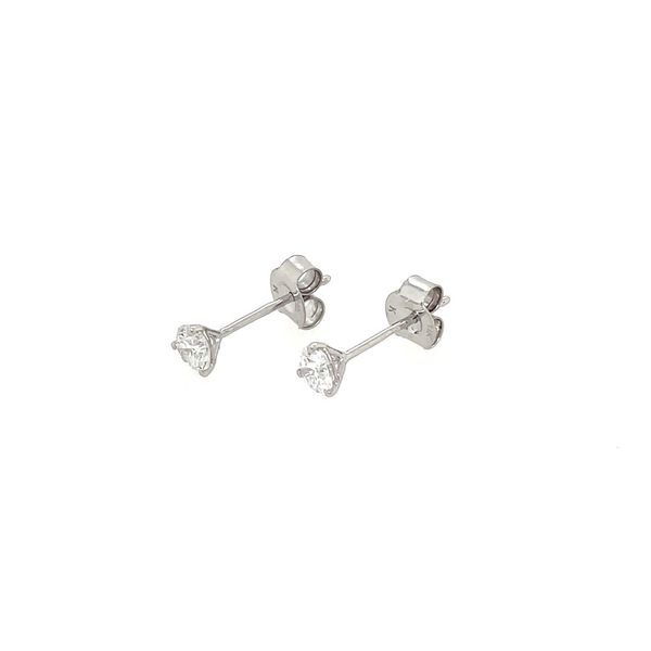 14KW Gold 1/2 CTW E-F VS1-VS2 Lab Grown Diamond 3 Prong Studs Image 3 Franzetti Jewelers Austin, TX