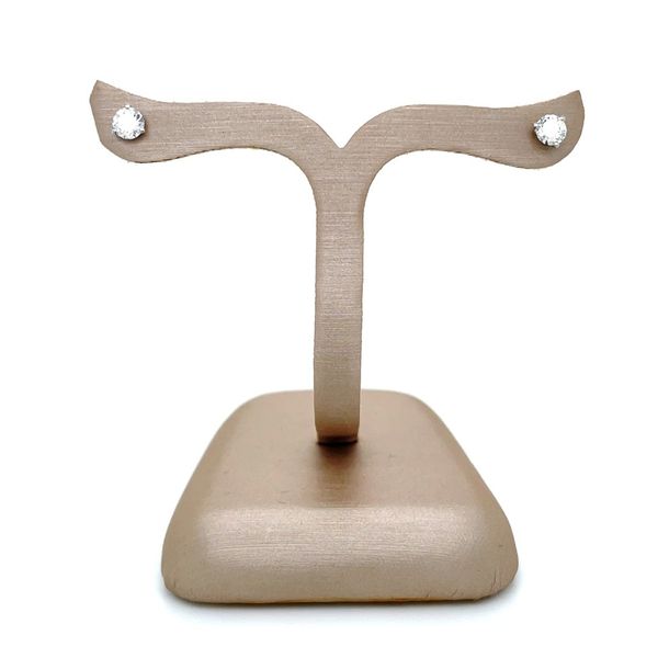 14KW Gold 1/2 CTW E-F VS1-VS2 Lab Grown Diamond 3 Prong Studs Image 4 Franzetti Jewelers Austin, TX