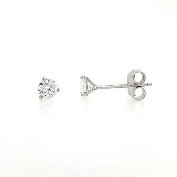 14KW Gold 1/2 CTW E-F VS1-VS2 Lab Grown Diamond 3 Prong Studs Franzetti Jewelers Austin, TX