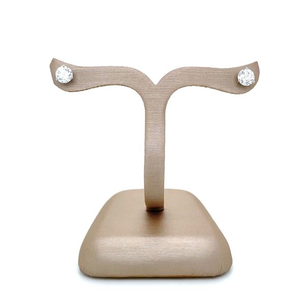 14KW Gold 1 CTW F-G VS1-VS2 Lab Grown Diamond 3 Prong Studs Image 4 Franzetti Jewelers Austin, TX