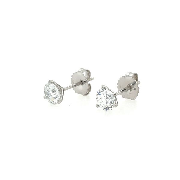 14KW Gold 1.5 CTW F-G VS1-VS2 Lab Grown Diamond 3 Prong Studs Image 3 Franzetti Jewelers Austin, TX