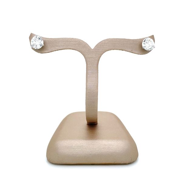 14KW Gold 2.10 CTW D VVS2 Lab Grown Diamond 3 Prong Studs Image 4 Franzetti Jewelers Austin, TX