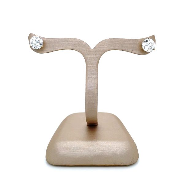14KY Gold 2.04 CTW E VVS2 Lab Grown Diamond 3 Prong Studs Image 4 Franzetti Jewelers Austin, TX