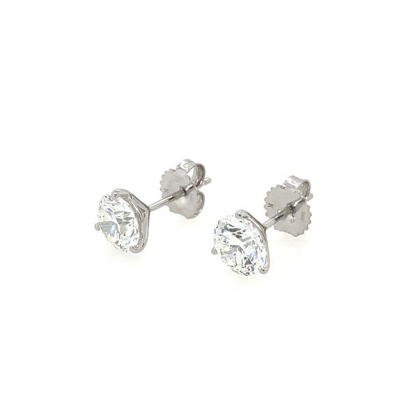 14KW Gold 3.03 CTW E VS1 Lab Grown Diamond 3 Prong Studs Image 3 Franzetti Jewelers Austin, TX