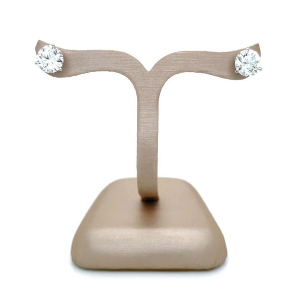 14KW Gold 3.03 CTW E VS1 Lab Grown Diamond 3 Prong Studs Image 4 Franzetti Jewelers Austin, TX