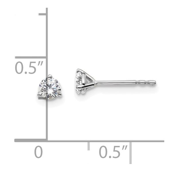 14KW Gold 1/3 CTW E-F VS1-VS2 Lab Grown Diamond 3 Prong Studs Image 5 Franzetti Jewelers Austin, TX
