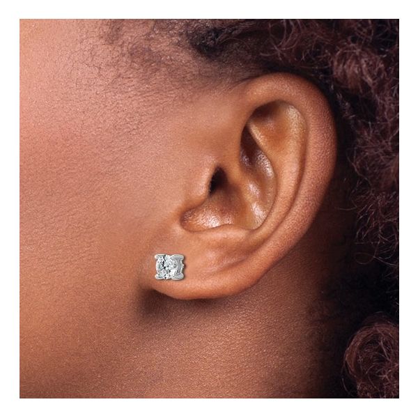 14KW Gold 1 CTW E-F VS1-VS2 Lab Grown Diamond 4 Prong Studs Image 2 Franzetti Jewelers Austin, TX