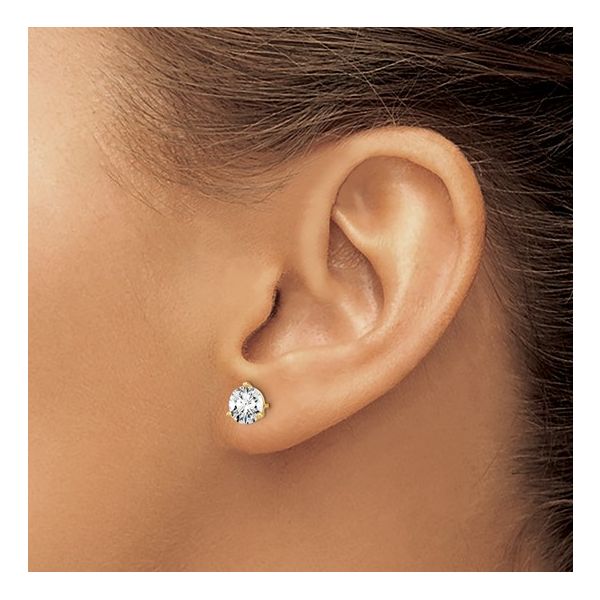 14KY Gold 1.5 CTW D-E-F VS1-VS2 Lab Grown Diamond 3 Prong Studs Image 2 Franzetti Jewelers Austin, TX
