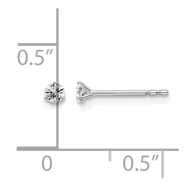 14KW Gold 1/10 CTW E-F VS1-VS2 Lab Grown Diamond 3 Prong Studs Image 4 Franzetti Jewelers Austin, TX