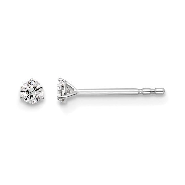 14KW Gold 1/10 CTW E-F VS1-VS2 Lab Grown Diamond 3 Prong Studs Franzetti Jewelers Austin, TX