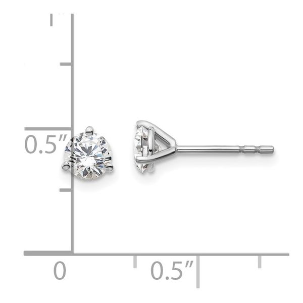 14KW Gold 3/4 CTW D-E-F VS1-VS2 Lab Grown Diamond 3 Prong Studs Image 5 Franzetti Jewelers Austin, TX