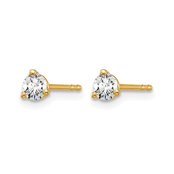 14KY Gold 1/4 CTW E-F VS1-VS2 Lab Grown Diamond 3 Prong Studs Image 3 Franzetti Jewelers Austin, TX