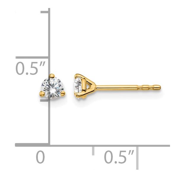 14KY Gold 1/4 CTW E-F VS1-VS2 Lab Grown Diamond 3 Prong Studs Image 5 Franzetti Jewelers Austin, TX