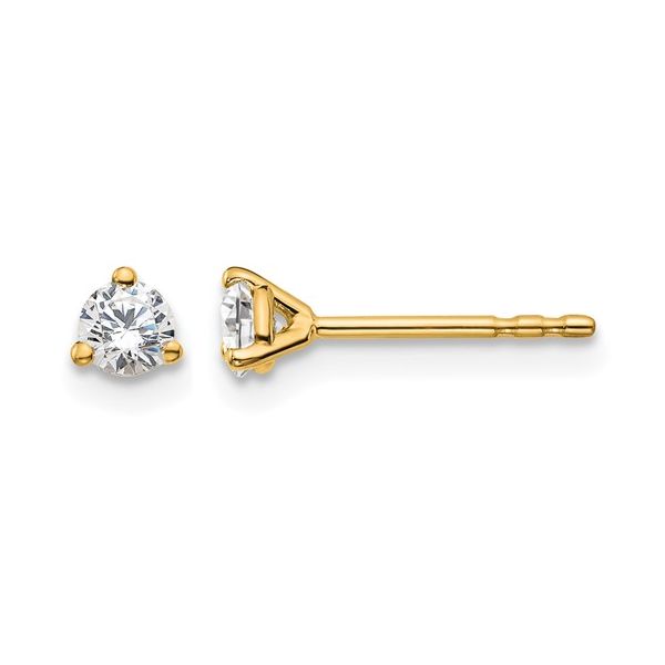 14KY Gold 1/4 CTW E-F VS1-VS2 Lab Grown Diamond 3 Prong Studs Franzetti Jewelers Austin, TX