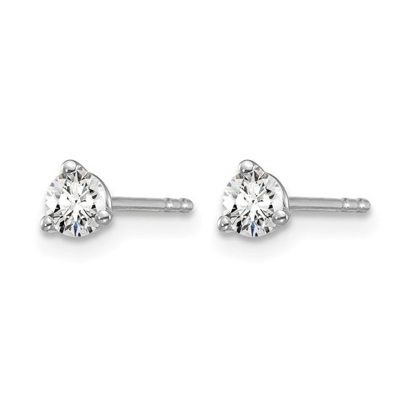 14KW Gold 1/4 CTW E-F VS1-VS2 Lab Grown Diamond 3 Prong Studs Image 3 Franzetti Jewelers Austin, TX