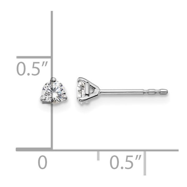 14KW Gold 1/4 CTW E-F VS1-VS2 Lab Grown Diamond 3 Prong Studs Image 5 Franzetti Jewelers Austin, TX