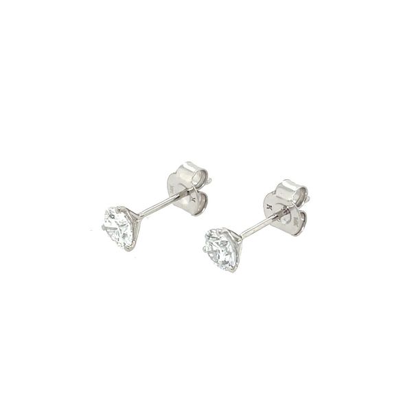 14KW Gold 3/4 CTW F-G VS1-VS2 Lab Grown Diamond 3 Prong Studs Image 3 Franzetti Jewelers Austin, TX
