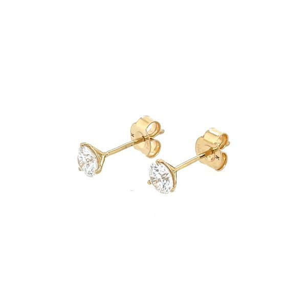 14KY Gold 3/4 CTW F-G VS1-VS2 Lab Grown Diamond 3 Prong Studs Image 3 Franzetti Jewelers Austin, TX