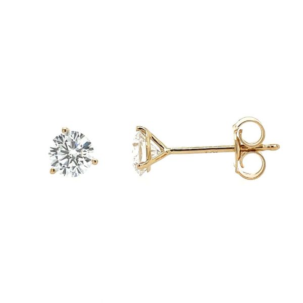 14KY Gold 3/4 CTW F-G VS1-VS2 Lab Grown Diamond 3 Prong Studs Franzetti Jewelers Austin, TX