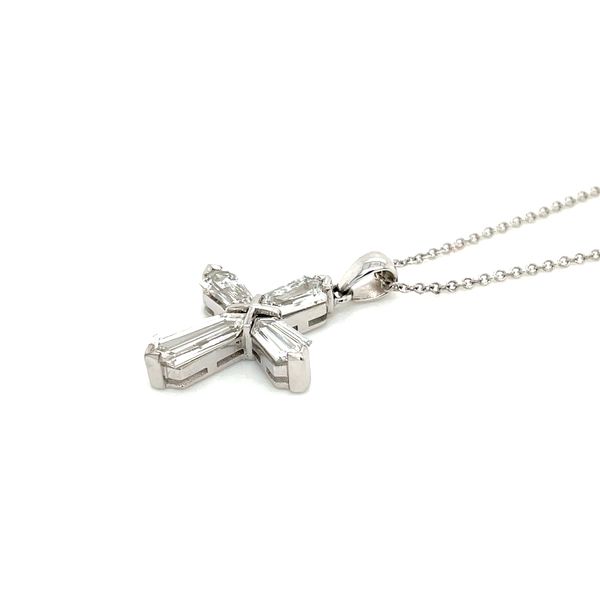 14KW Lab Grown Diamond Cross Pendant with 16