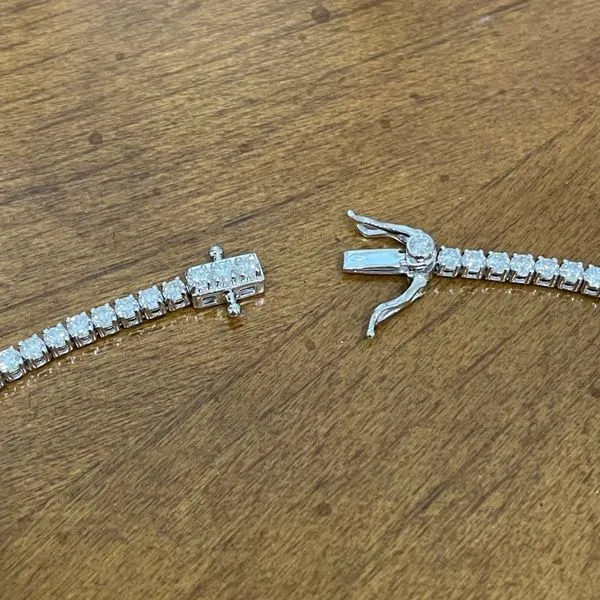14KW Gold Lab Diamond In Line Tennis Necklace 10.05 CTW - 16