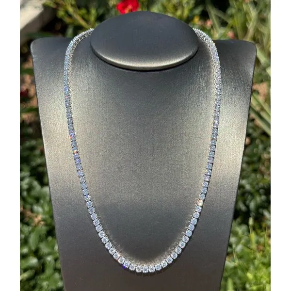 14KW Gold Lab Grown Diamond Tennis Necklace 13.92 CTW - 16