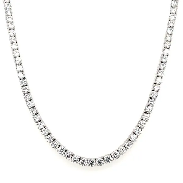 14KW Gold Lab Grown Diamond Tennis Necklace 13.92 CTW - 16